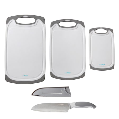 Snow Joe EatNeat 5Piece Cutting Board  Knife Set SN211005